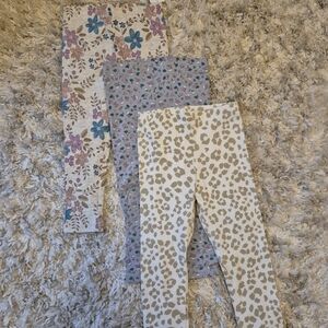 Floral and Leopard Print Leggings Set